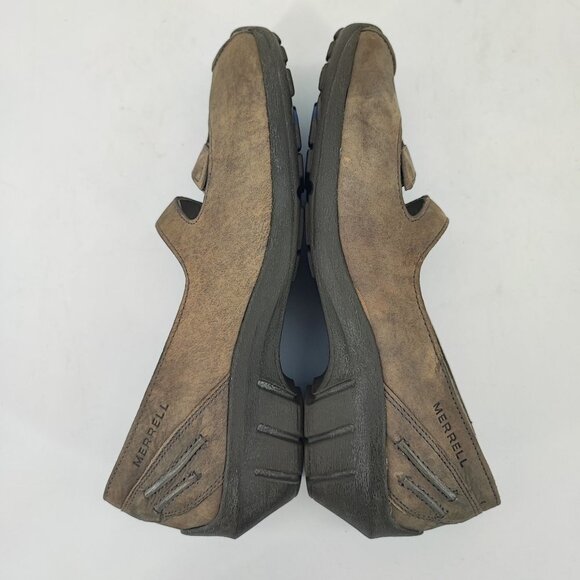 Merrell Women's Isabella Brindle Taupe Leather Loafers Size 7 - Picture 6 of 8